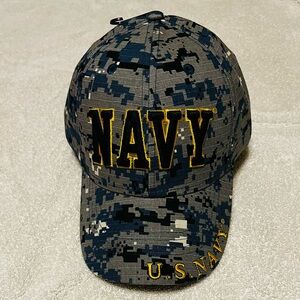 US Navy Hat Mens Baseball Cap.New nice gift, Navy Digital Blue Camp 100% cotton.